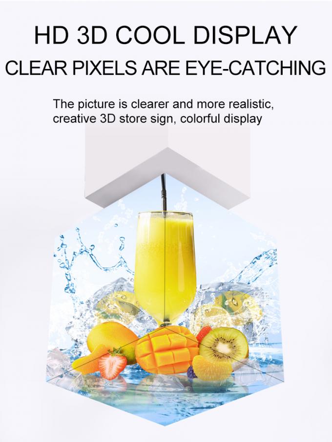 কিউব এলইডি ডিসপ্লে পি 2.5 পি 3 পি 4 মিমি কাস্টমাইজড খুচরা দোকান বিজ্ঞাপন কিউব এলইডি স্ক্রিন 0