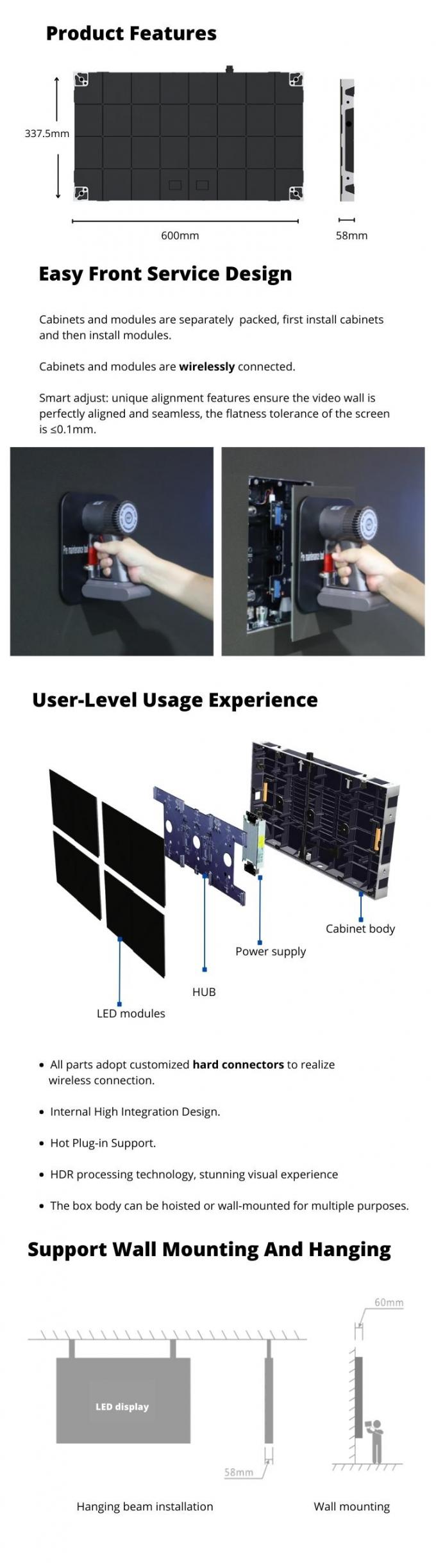 জলরোধী সিওবি ইনডোর ছোট পিক্সেল পিচ পি 0.6 পি 0.7 পি 0.9 পি 1.25 মাইক্রো পাতলা গির্জা নেতৃত্বাধীন ভিডিও ওয়াল ডিসপ্লে প্যানেল 6